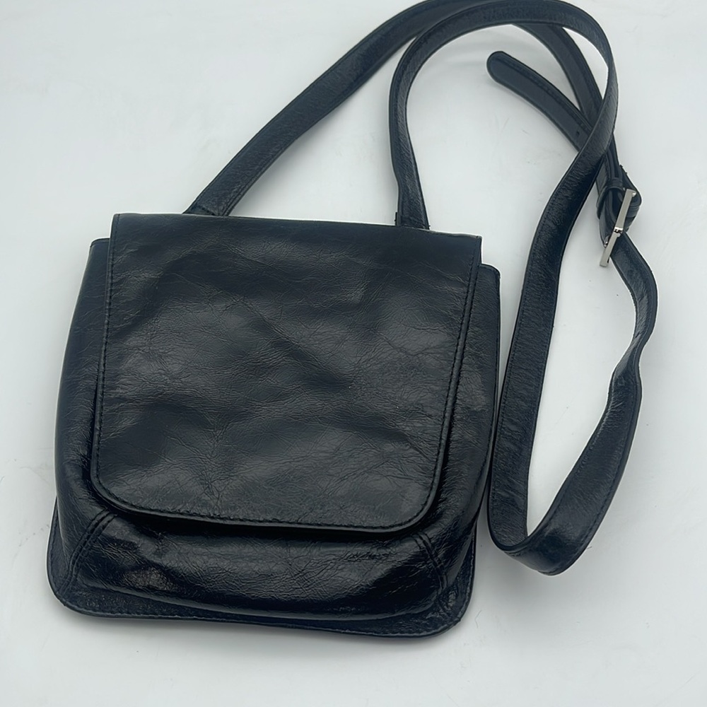 Hobo International Leather Crossbody Bag Travel Trendy Boho Black